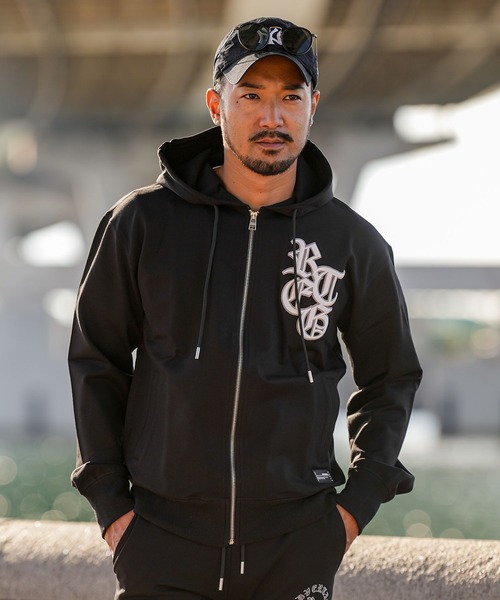 adamsJUGGLER（アダムスジャグラー）の「RTEGサークルR.Sフーディー（パーカー・メンズ・ブラック/グレー・S/M/L/XL/XXL）」の13枚目の写真