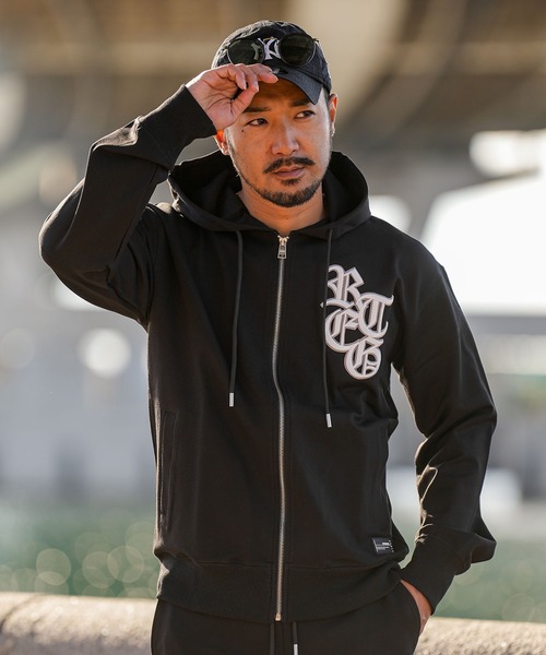 adamsJUGGLER（アダムスジャグラー）の「RTEGサークルR.Sフーディー（パーカー・メンズ・ブラック/グレー・S/M/L/XL/XXL）」の15枚目の写真