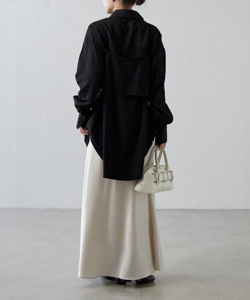 Lui's（ルイス）の「サテンキャミセットルーズシャツ（シャツ/ブラウス・レディース・アイボリー/ブラック/ブラウン・FREE）」の17枚目の写真