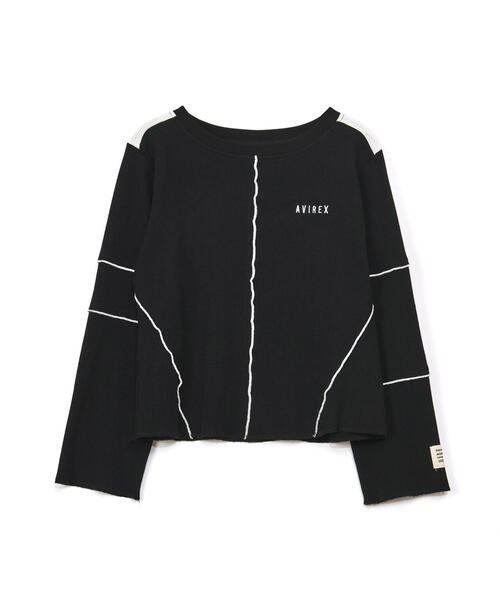 B'2nd(ビーセカンド)の「AVIREXxAULA AILA(アヴィレックスxアウラアイラ)サーマルニットトップス(Tシャツ/カットソー・レディース・ブラック/ホワイト・0)」の19枚目の写真