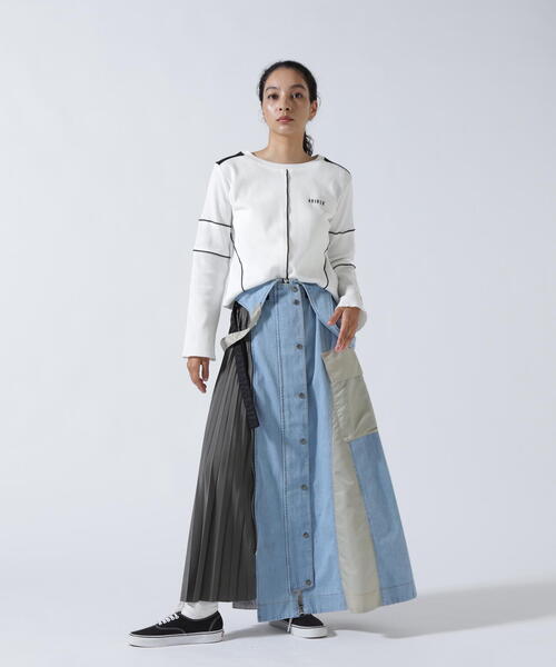 B'2nd(ビーセカンド)の「AVIREXxAULA AILA(アヴィレックスxアウラアイラ)サーマルニットトップス(Tシャツ/カットソー・レディース・ブラック/ホワイト・0)」の7枚目の写真