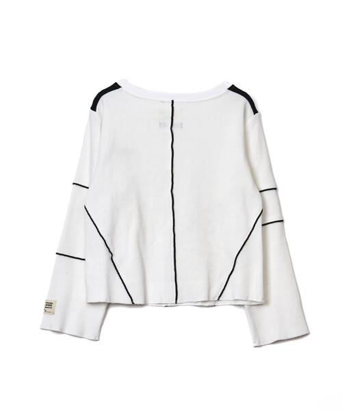 B'2nd(ビーセカンド)の「AVIREXxAULA AILA(アヴィレックスxアウラアイラ)サーマルニットトップス(Tシャツ/カットソー・レディース・ブラック/ホワイト・0)」の9枚目の写真