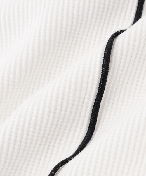 B'2nd(ビーセカンド)の「AVIREXxAULA AILA(アヴィレックスxアウラアイラ)サーマルニットトップス(Tシャツ/カットソー・レディース・ブラック/ホワイト・0)」の14枚目の写真