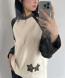 FUZZY SCAN（ファジスキャン）の「ホールドハンズスターカモレグランロングスリーブ2カラー（Tシャツ/カットソー）」