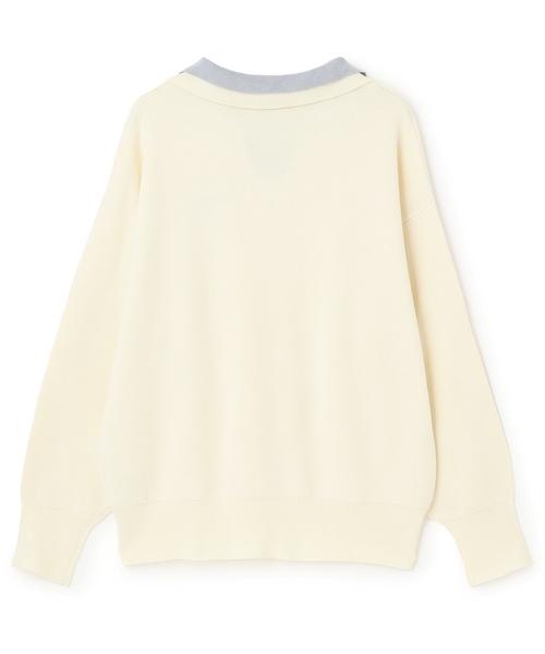 LOVETOXIC（ラブトキシック）の「【アラエル】W衿スキッパーニット（ニット/セーター・キッズ・アイボリー/サックスブルー/イエロー・S:140cm/130cm/M:150cm/L:160cm）」の11枚目の写真