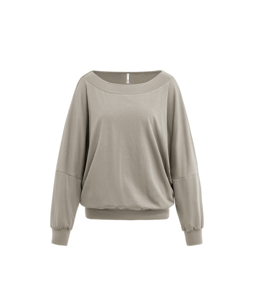 BUTTON SEOUL（ボタンソウル）の「[ウィメンズ] オーバーサイズカジュアルオフショルダースウェットシャツ (3 COLORS)（Tシャツ/カットソー・レディース・ブラック/アッシュグレー/チャコール・SMALL/MEDIUM/LARGE）」の2枚目の写真