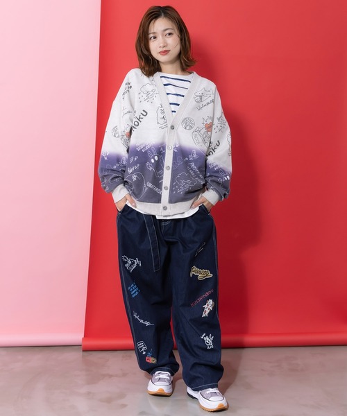 ScoLar Parity（スカラーパリティ）の「361106：落書き柄段染め風裏毛使いカーディガン（カーディガン/ボレロ・レディース・オートミール/杢グレー・M）」の22枚目の写真