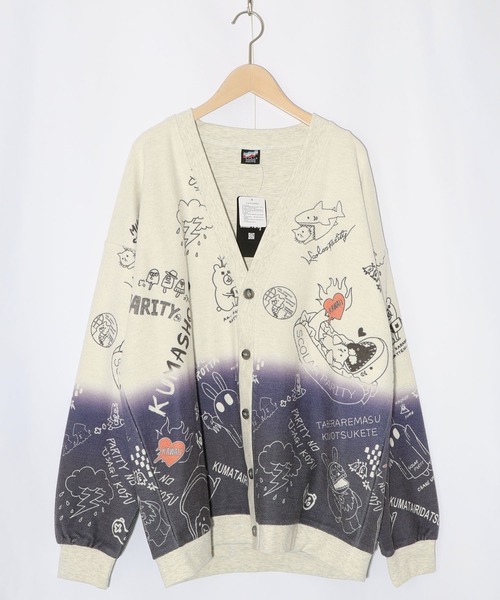 ScoLar Parity（スカラーパリティ）の「361106：落書き柄段染め風裏毛使いカーディガン（カーディガン/ボレロ・レディース・オートミール/杢グレー・M）」の12枚目の写真
