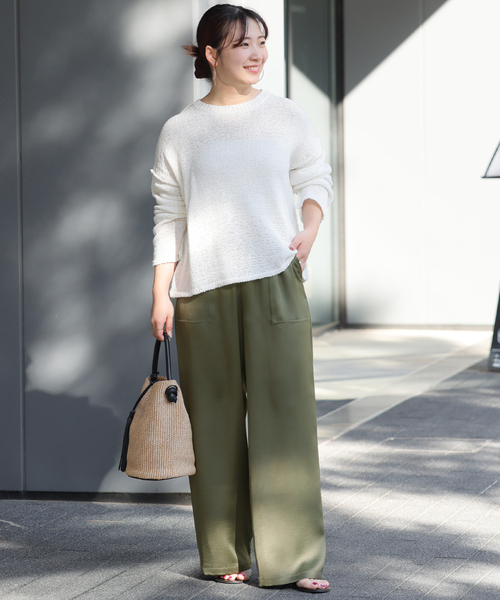 JOURNAL STANDARD relume（ジャーナルスタンダード　レリューム）の「《再入荷！》サテンベイカーパンツ（その他パンツ・レディース・ブラック系その他/ベージュ/カーキ・36/38）」の17枚目の写真