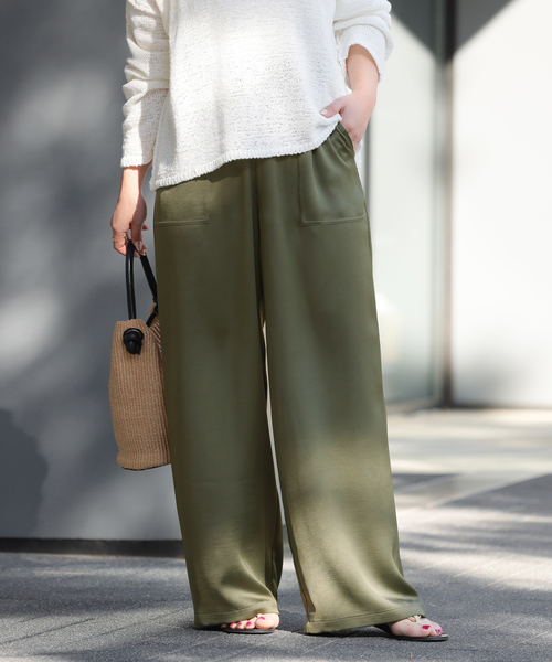 JOURNAL STANDARD relume（ジャーナルスタンダード　レリューム）の「《再入荷！》サテンベイカーパンツ（その他パンツ・レディース・ブラック系その他/ベージュ/カーキ・36/38）」の20枚目の写真