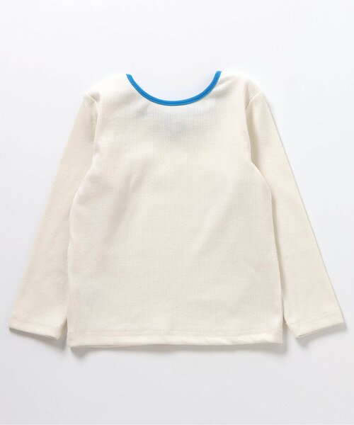 apres les cours（アプレレクール）の「【前後2WAY/リンク】リボンリブTシャツ_ジュニア対応（Tシャツ/カットソー・キッズ・オレンジ/ミント/ラベンダー/アイボリー・140/130/120/110/100/90/80）」の22枚目の写真