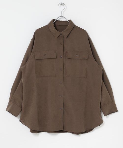 ITEMS URBANRESEARCH(アイテムズ アーバンリサーチ)の「ピーチスキンシャツ(シャツ/ブラウス・レディース・ブラウン/スミクロ/ベージュ・FREE)」の18枚目の写真