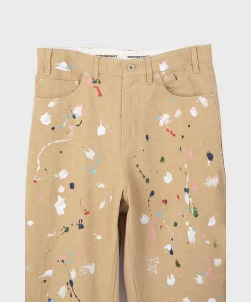 BIRTHDAYSUIT(バースデースーツ)の「PAINTED OXFORD 5P PANTS (BEIGE)(その他パンツ・レディース・その他・SMALL/X-SMALL)」の2枚目の写真