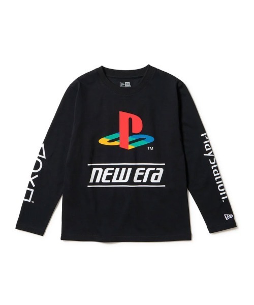 NEW ERA（ニューエラ）の「【NEW ERA】キッズ Youth 長袖 コットン Tシャツ PlayStation プレイステーション ファミリーマーク ニューエラロゴ / ブラック [SSL]（Tシャツ/カットソー・キッズ・ブラック・130/140/150/160）」の9枚目の写真
