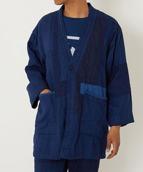 BLUE BLUE JAPAN(ブルーブルージャパン)の「インディゴリネン ネンリンハオリジャケット(カバーオール・メンズ・インディゴブルー・XL/S/L)」の6枚目の写真