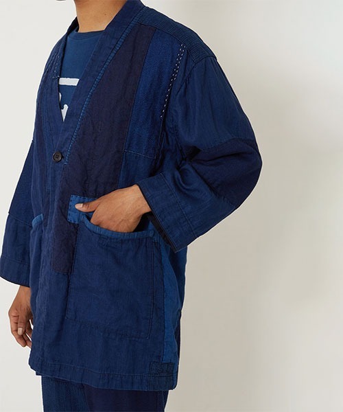 BLUE BLUE JAPAN(ブルーブルージャパン)の「インディゴリネン ネンリンハオリジャケット(カバーオール・メンズ・インディゴブルー・XL/S/L)」の10枚目の写真