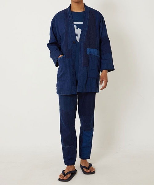 BLUE BLUE JAPAN(ブルーブルージャパン)の「インディゴリネン ネンリンハオリジャケット(カバーオール・メンズ・インディゴブルー・XL/S/L)」の5枚目の写真