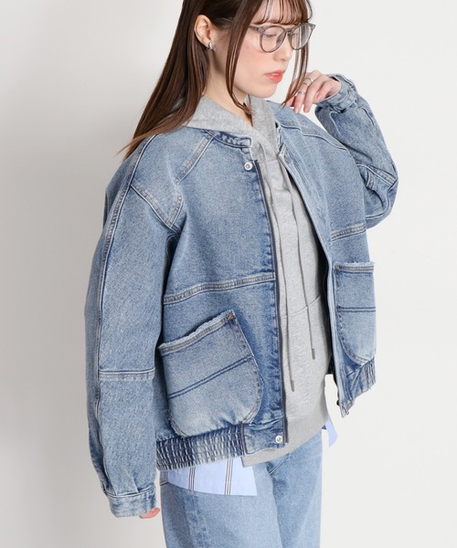 cepo(セポ)の「〈セットアップ対応可能〉ワークデニムジップブルゾン(デニムジャケット・レディース・ベージュ/ブルー系2・M)」の18枚目の写真