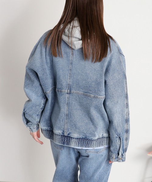 cepo(セポ)の「〈セットアップ対応可能〉ワークデニムジップブルゾン(デニムジャケット・レディース・ベージュ/ブルー系2・M)」の16枚目の写真