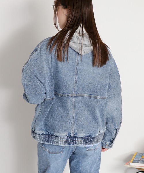 cepo(セポ)の「〈セットアップ対応可能〉ワークデニムジップブルゾン(デニムジャケット・レディース・ベージュ/ブルー系2・M)」の15枚目の写真