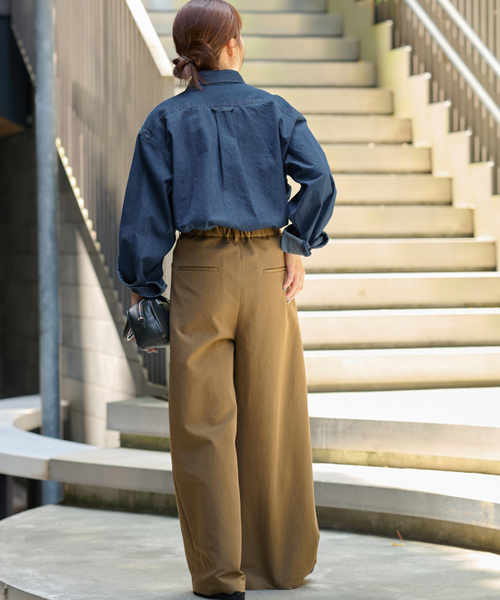 JOURNAL STANDARD relume（ジャーナルスタンダード　レリューム）の「《追加5》9oz デニムワークシャツ（シャツ/ブラウス・レディース・ブルー/ネイビー・FREE）」の12枚目の写真