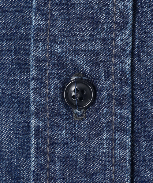 JOURNAL STANDARD relume(ジャーナルスタンダード レリューム)の「《追加5》9oz デニムワークシャツ(シャツ/ブラウス・レディース・ブルー/ネイビー・FREE)」の8枚目の写真