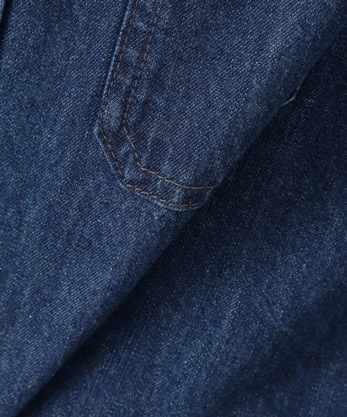 JOURNAL STANDARD relume(ジャーナルスタンダード レリューム)の「《追加5》9oz デニムワークシャツ(シャツ/ブラウス・レディース・ブルー/ネイビー・FREE)」の9枚目の写真