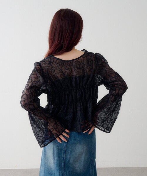 Kastane（カスタネ）の「【2WAY】ドットウェーブチュールブラウス（シャツ/ブラウス・レディース・ブラック/アイボリー・FREE）」の22枚目の写真