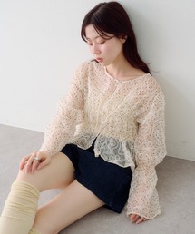 Kastane | 【2WAY】ドットウェーブチュールブラウス(シャツ/ブラウス)