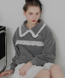 jumelle（ジュメロ）の「レースフルジップジャケット（ブルゾン）」