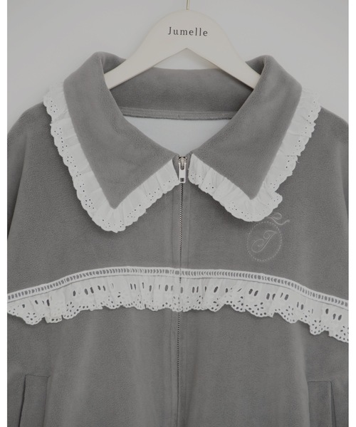 JUMELLE（ジュメロ）の「レースフルジップジャケット（ブルゾン・レディース・グレー・FREE）」の3枚目の写真