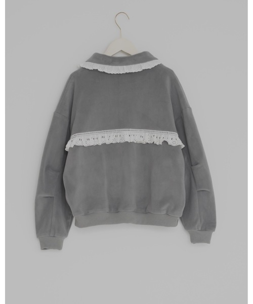 JUMELLE（ジュメロ）の「レースフルジップジャケット（ブルゾン・レディース・グレー・FREE）」の6枚目の写真