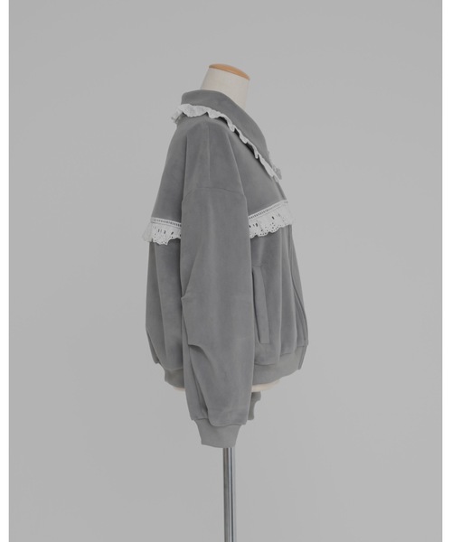 JUMELLE（ジュメロ）の「レースフルジップジャケット（ブルゾン・レディース・グレー・FREE）」の8枚目の写真