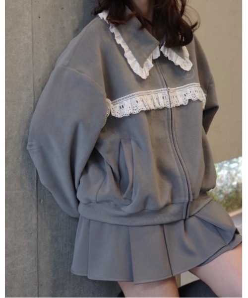 JUMELLE（ジュメロ）の「レースフルジップジャケット（ブルゾン・レディース・グレー・FREE）」の17枚目の写真