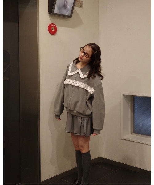 JUMELLE（ジュメロ）の「レースフルジップジャケット（ブルゾン・レディース・グレー・FREE）」の20枚目の写真