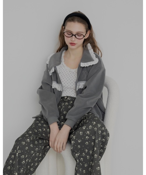 JUMELLE（ジュメロ）の「レースフルジップジャケット（ブルゾン・レディース・グレー・FREE）」の21枚目の写真