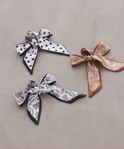 VIS（ビス）の「ナロースカーフ（バンダナ/スカーフ・レディース・ホワイト/オフホワイト/ブラウン・FREE）」の4枚目の写真