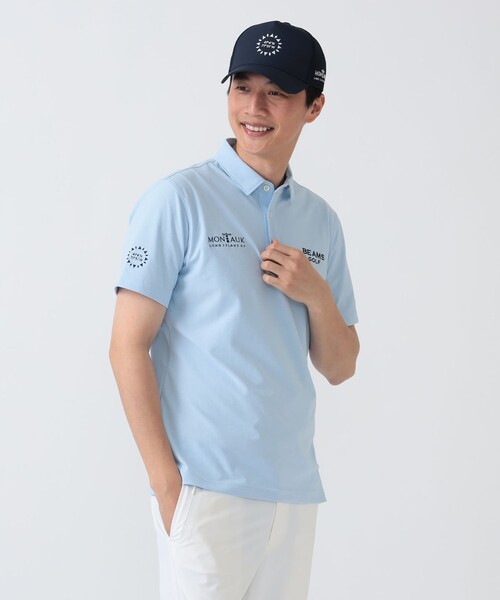 BEAMS GOLF(ビームスゴルフ)の「PURPLE LABEL / MONTAUK 台襟 ポロシャツ(ポロシャツ・メンズ・サックスブルー/ピンク/ネイビー・LARGE/MEDIUM/SMALL/X-LARGE)」の2枚目の写真