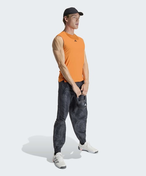 adidas(アディダス)の「D4T パワー スリーストライプス タンクトップ / アディダス adidas(タンクトップ・メンズ・オレンジ・SMALL/MEDIUM/LARGE/3XL/X-LARGE/X-SMALL/XX-LARGE)」の5枚目の写真