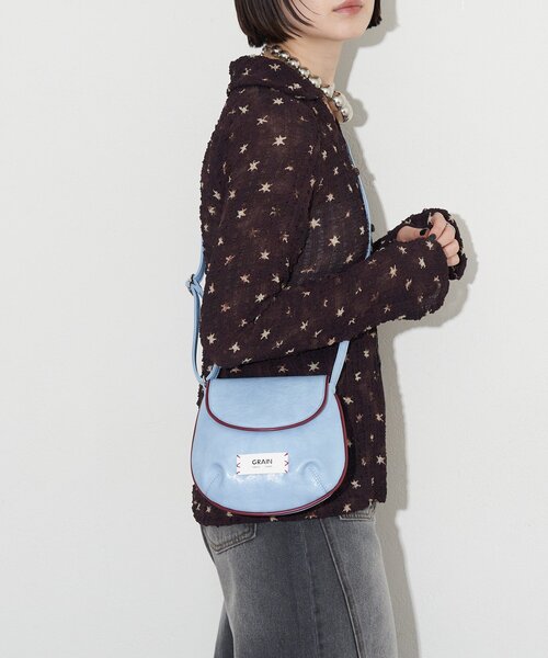 GRAIN（グレイン）の「【GRAIN/グレイン】ヴィンテージシンプル配色ショルダーバッグ（トートバッグ・レディース・イエロー/ブラウン/ブルー・FREE）」の5枚目の写真