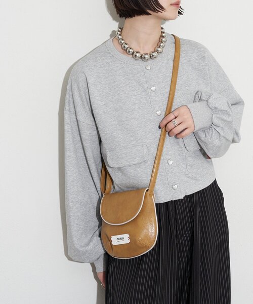 GRAIN（グレイン）の「【GRAIN/グレイン】ヴィンテージシンプル配色ショルダーバッグ（トートバッグ・レディース・イエロー/ブラウン/ブルー・FREE）」の12枚目の写真