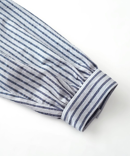 休日と詩(キュウジツトウタ)の「小さなポケットのロングシャツ(シャツ/ブラウス・レディース・ベージュ系その他/ブルー系その他・FREE)」の15枚目の写真
