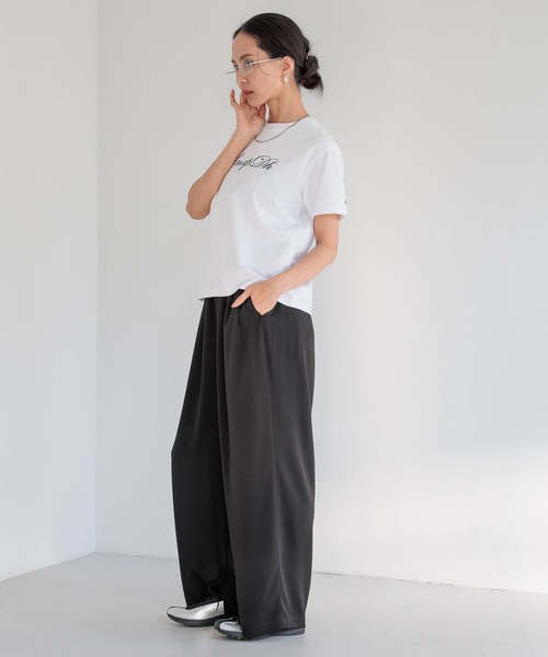 HEREIAM（ヘレイアム）の「【HEREIAM】Snap Dh TEE（Tシャツ/カットソー・レディース・ブラック/ブラウン/オフホワイト・FREE）」の21枚目の写真