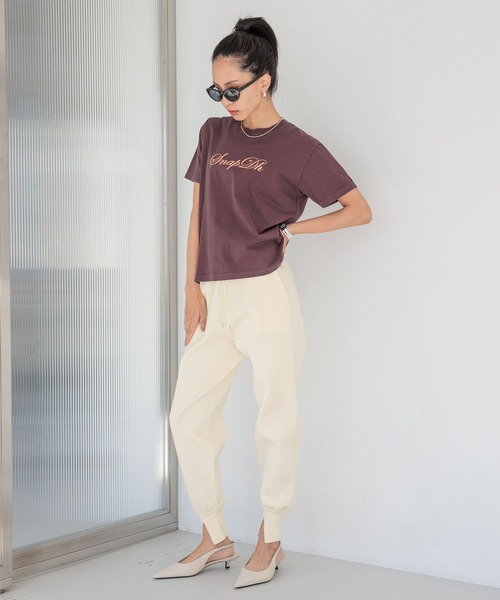 HEREIAM（ヘレイアム）の「【HEREIAM】Snap Dh TEE（Tシャツ/カットソー・レディース・ブラック/ブラウン/オフホワイト・FREE）」の6枚目の写真