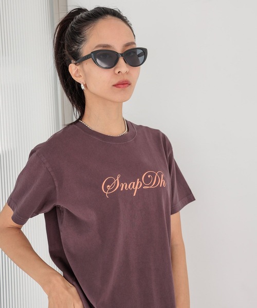 HEREIAM（ヘレイアム）の「【HEREIAM】Snap Dh TEE（Tシャツ/カットソー・レディース・ブラック/ブラウン/オフホワイト・FREE）」の7枚目の写真