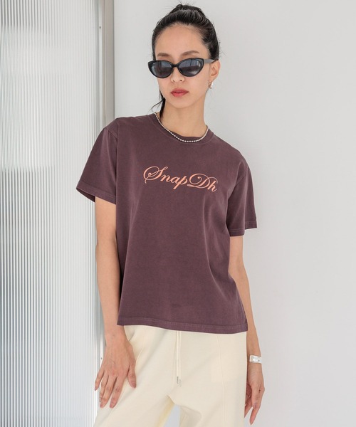 HEREIAM（ヘレイアム）の「【HEREIAM】Snap Dh TEE（Tシャツ/カットソー・レディース・ブラック/ブラウン/オフホワイト・FREE）」の8枚目の写真