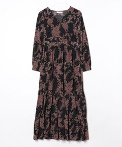 FLOWER PRINT VELOUR DRESS（ドレス）｜Ameri（アメリ）のファッション