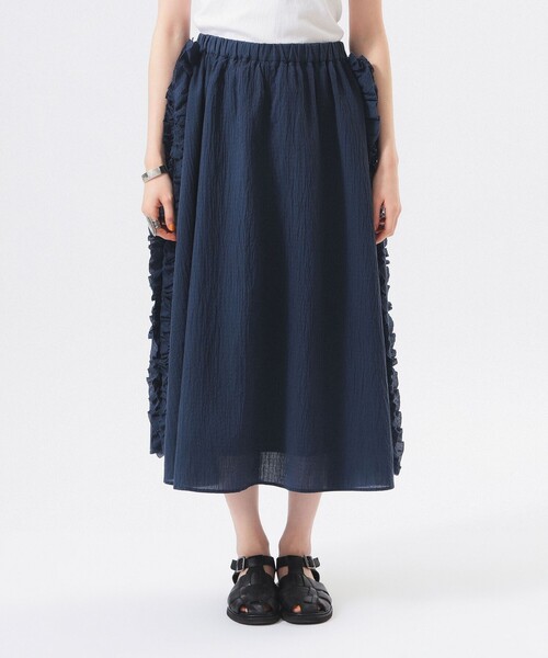 BEAMS BOY（ビームスボーイ）の「ドビー フリル スカート（スカート・レディース・オフホワイト/ネイビー・ONE SIZE）」の15枚目の写真