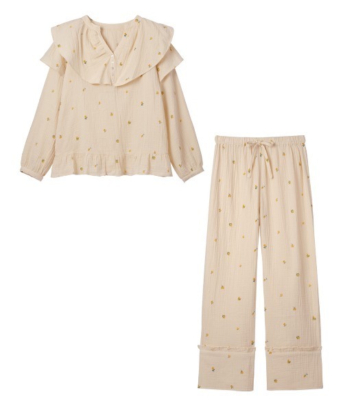 PEACH JOHN(ピーチジョン)の「コットンダブルガーゼパジャマ(ルームウェア/パジャマ・レディース・イエロー/ホワイト・ONE SIZE)」の22枚目の写真