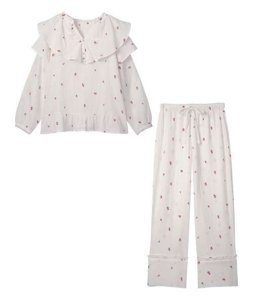 PEACH JOHN(ピーチジョン)の「コットンダブルガーゼパジャマ(ルームウェア/パジャマ・レディース・イエロー/ホワイト・ONE SIZE)」の20枚目の写真